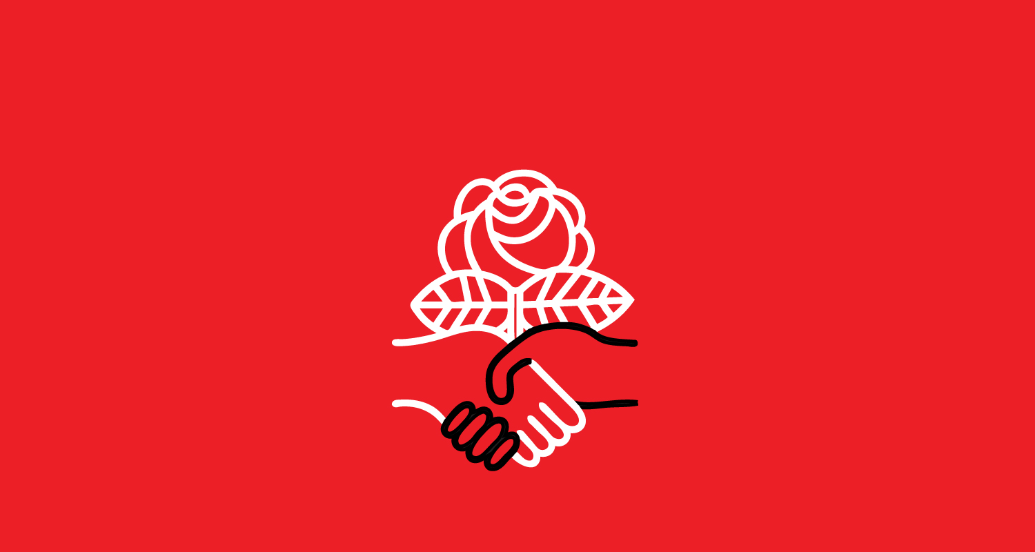 The logo for the Democratic Socialists of America.