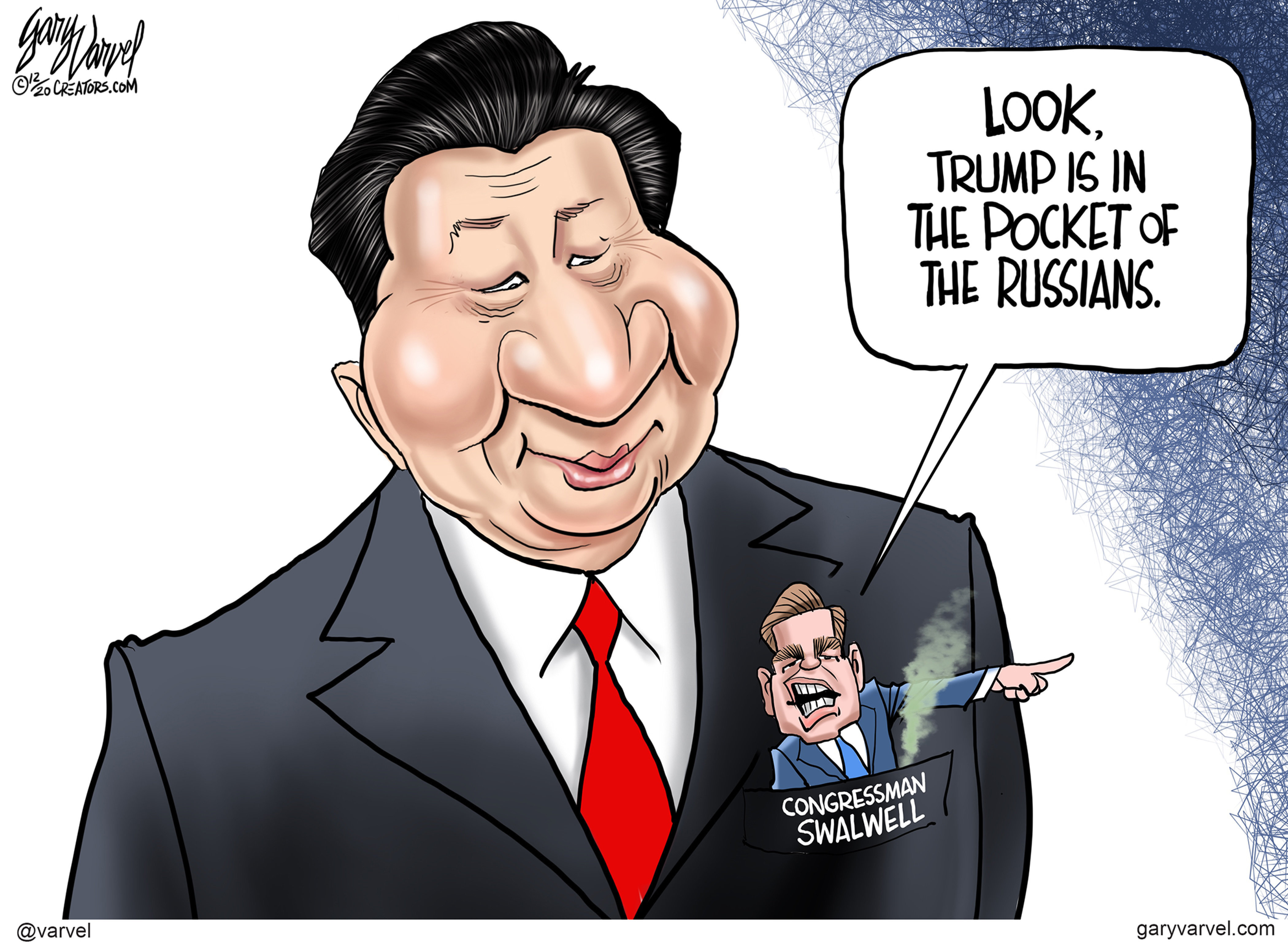 Political Cartoon U.S. Eric Swalwell China spy