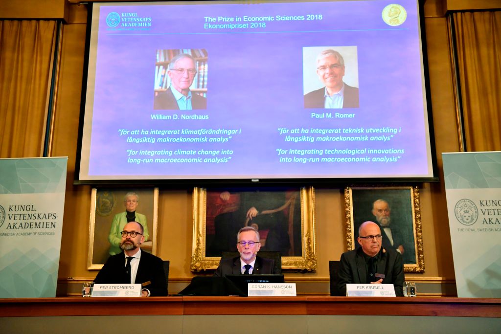 2018 Nobel prize in Economics winners being announced.