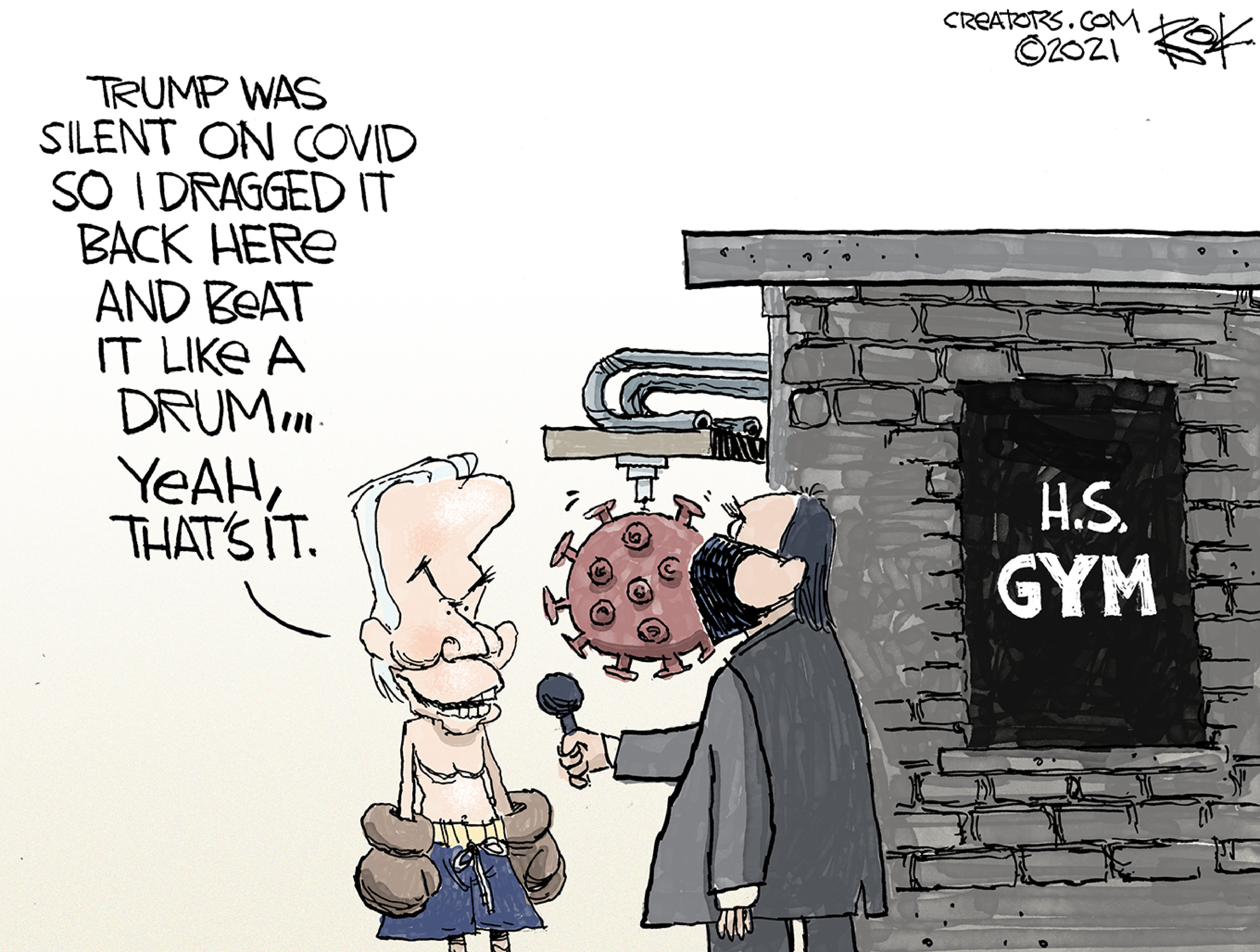 Political Cartoon U.S. biden covid