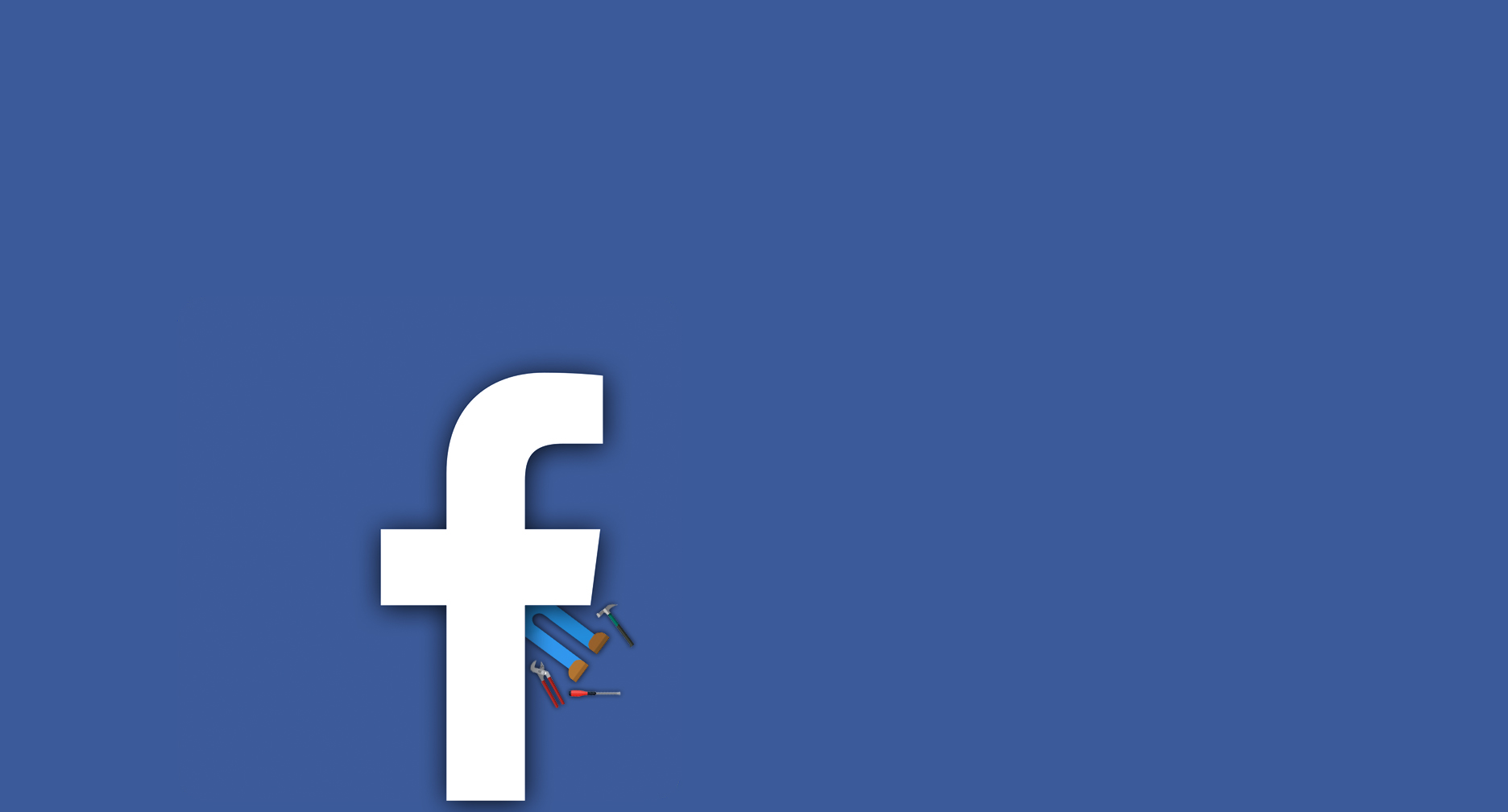 A mechanic and the Facebook logo.