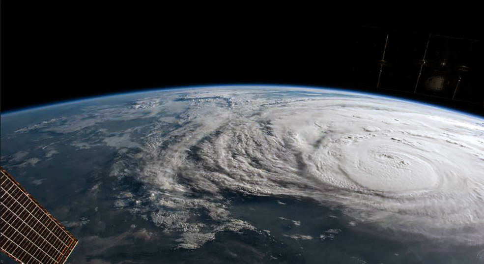 Hurricane Harvey as seen from space in 2017.