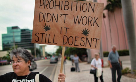 A rally supporting medical marijuana in Florida: According to a new poll, 50 percent of Americans say it&#039;s time to legalize pot.