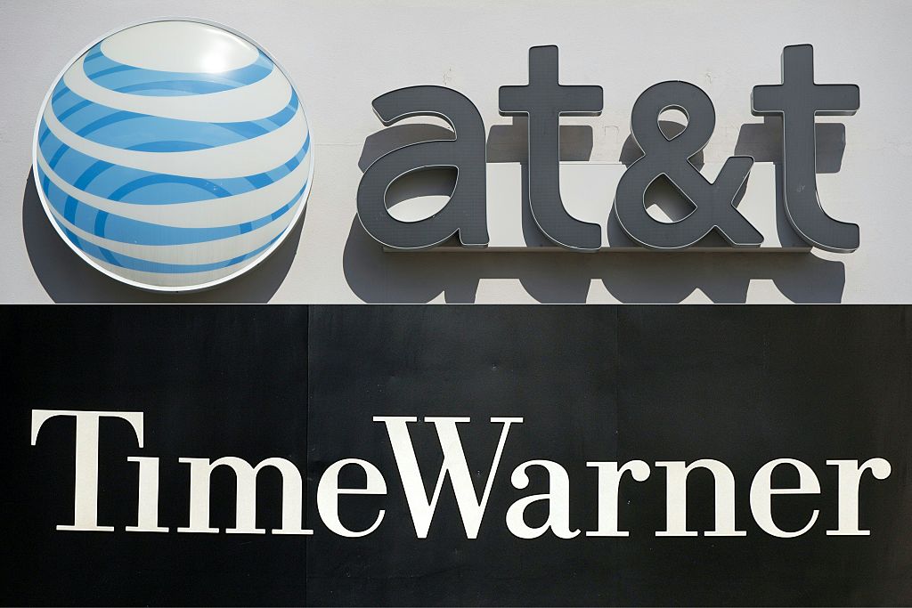 AT&amp;T and Time Warner logos