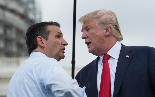 Donald Trump and Sen. Ted Cruz, fighting against the Iran deal
