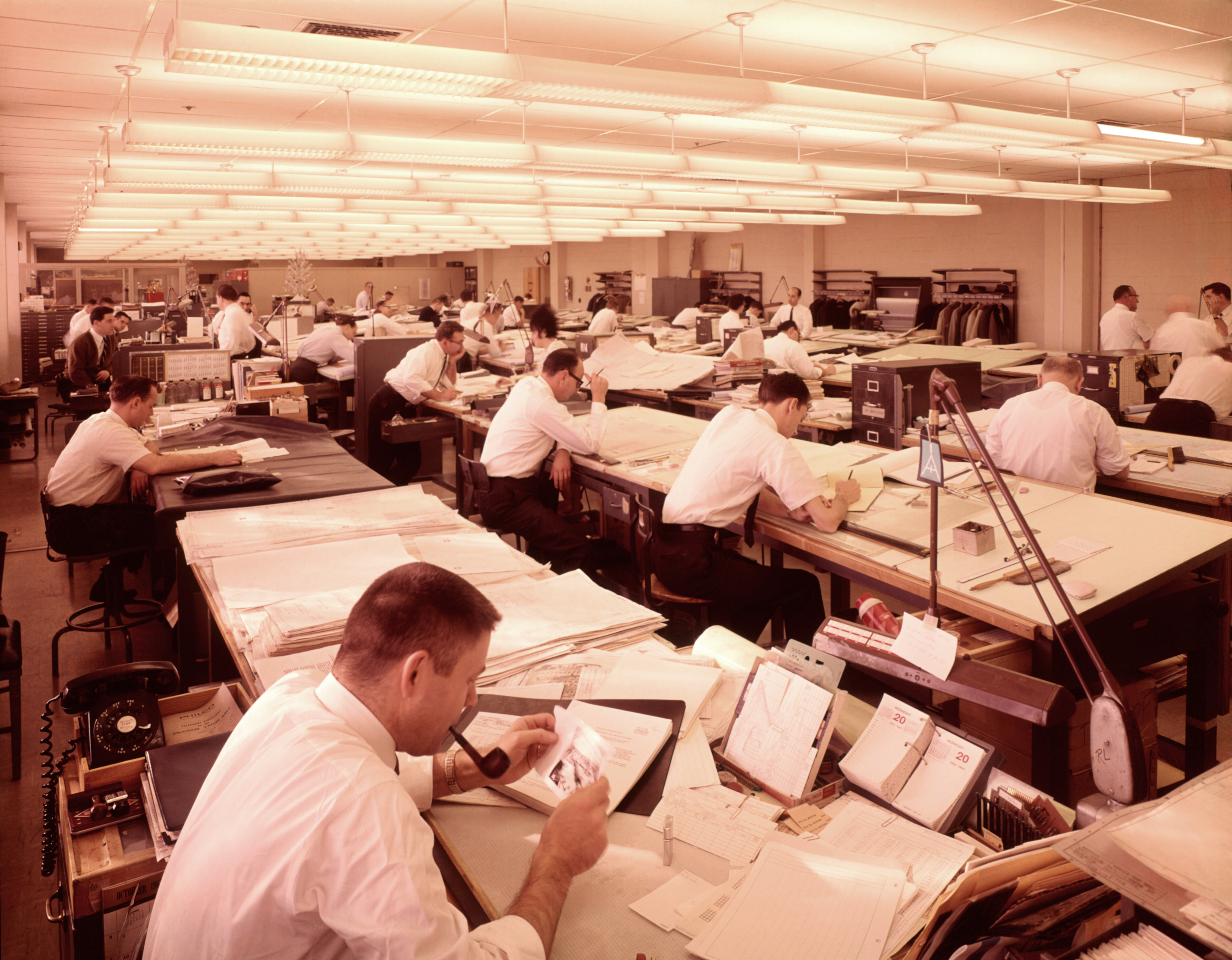 Workers in the 1960s.