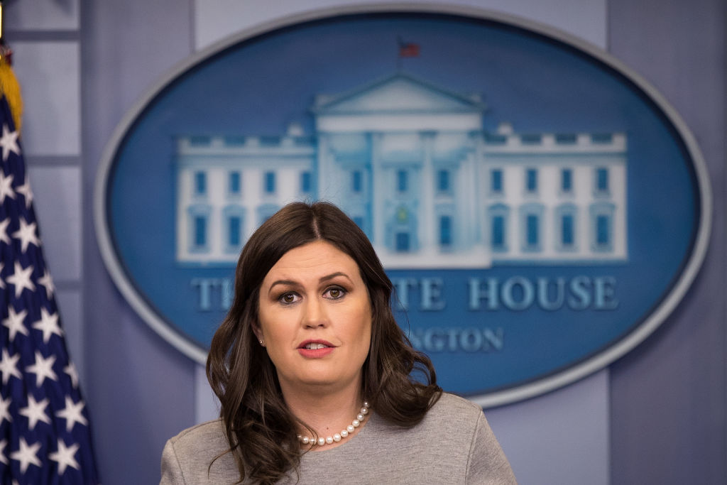 Sarah Huckabee Sanders after the White House hired a stylist