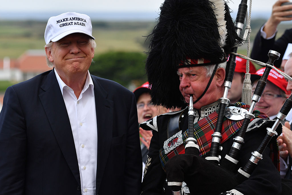 Donald Trump lands in Scotland, weighs in on Brexit