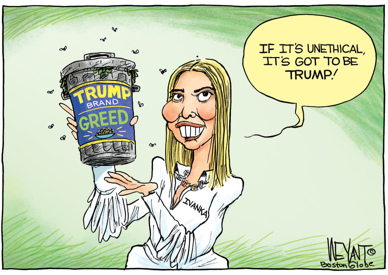 Political Cartoon U.S. Ivanka Trump Goya ethics