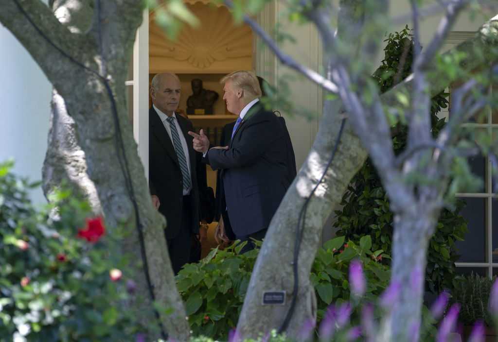 Trump meets with Chief of Staff John Kelly