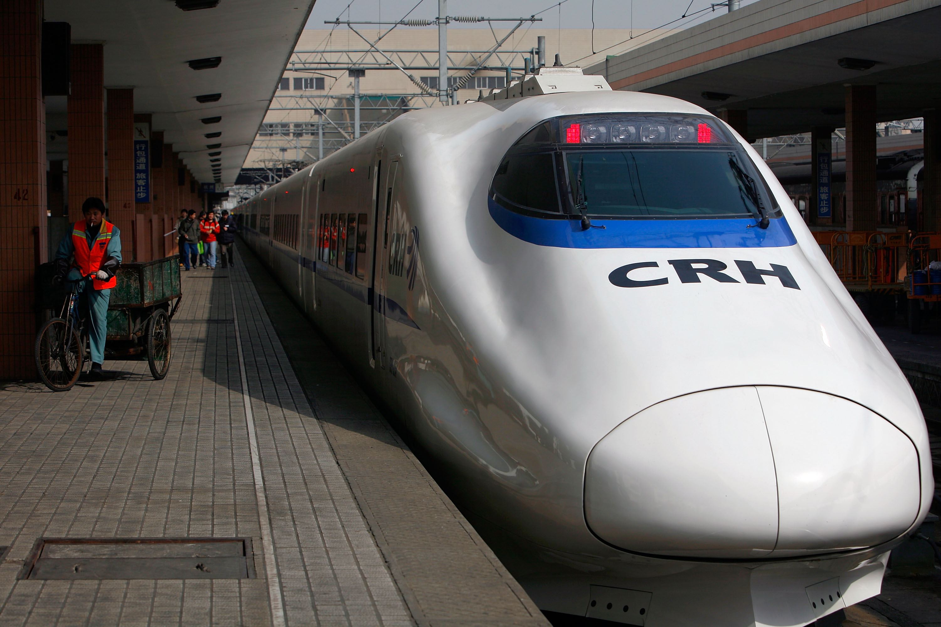 A bullet train in China. 