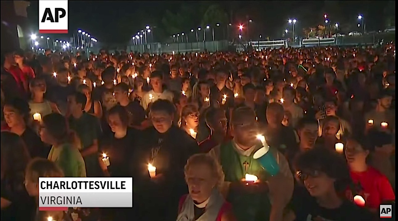 Thousand hold vigil at the University of Virginia