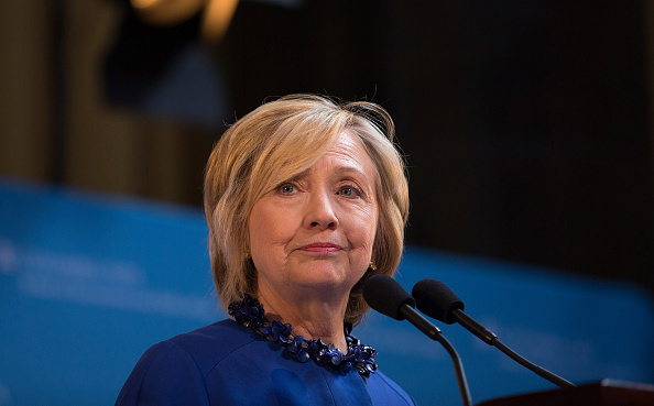Hillary Clinton speaks at Columbia University.