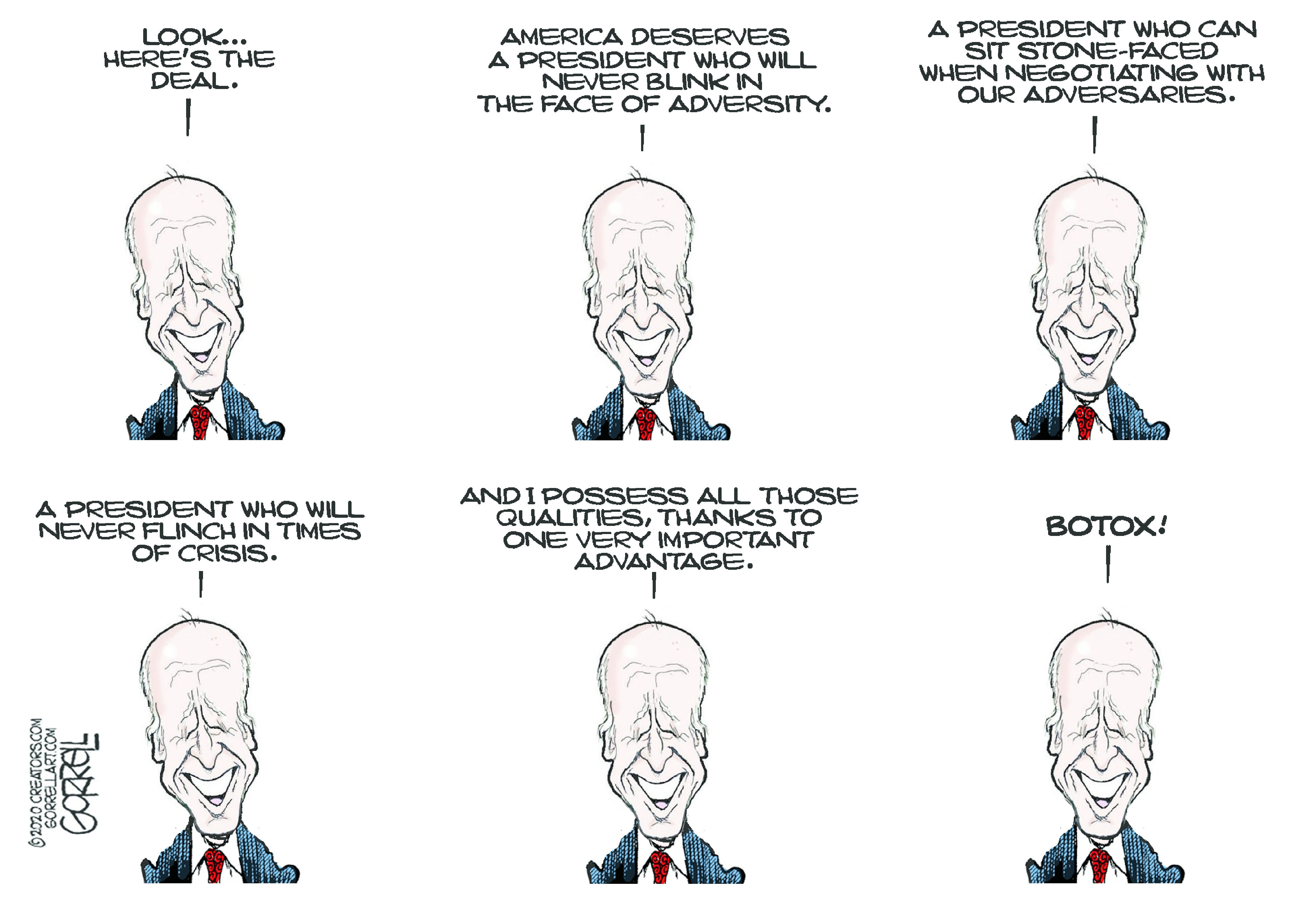 Political Cartoon U.S. Joe Biden botox