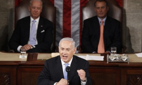 Israel Prime Minister Benjamin Netanyahu addresses a joint session of Congress on Tuesday, just days after butting heads with President Obama about Mideast peace.