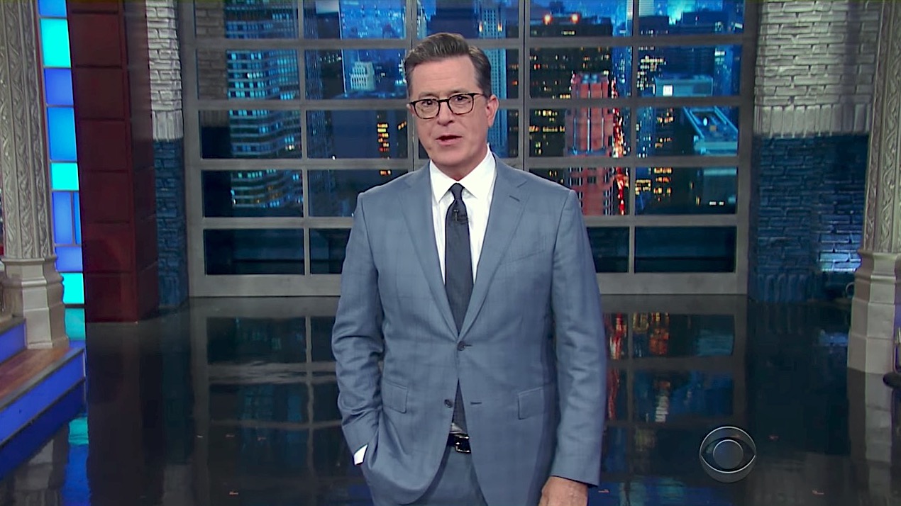 Stephen Colbert thinks Mike Pence is gunning for Trump job