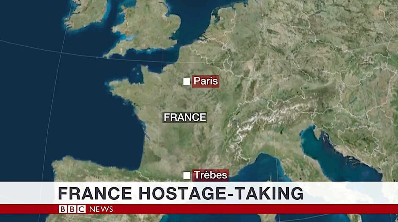 A hostage situation in France