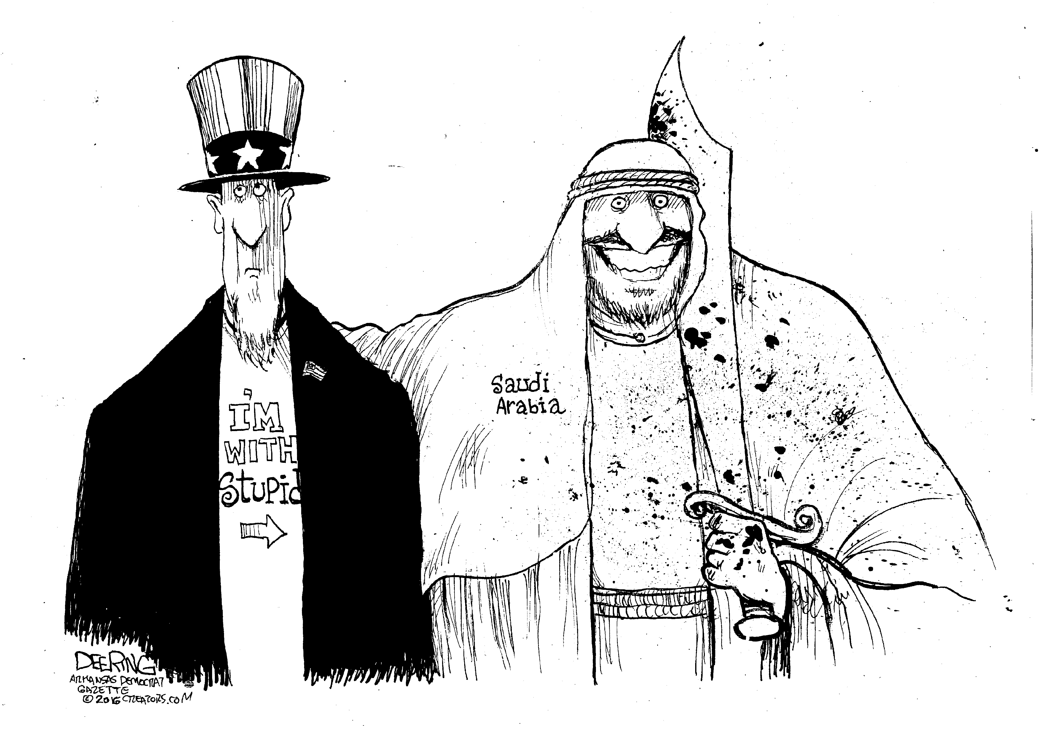 Political cartoon World Saudi Arabia .