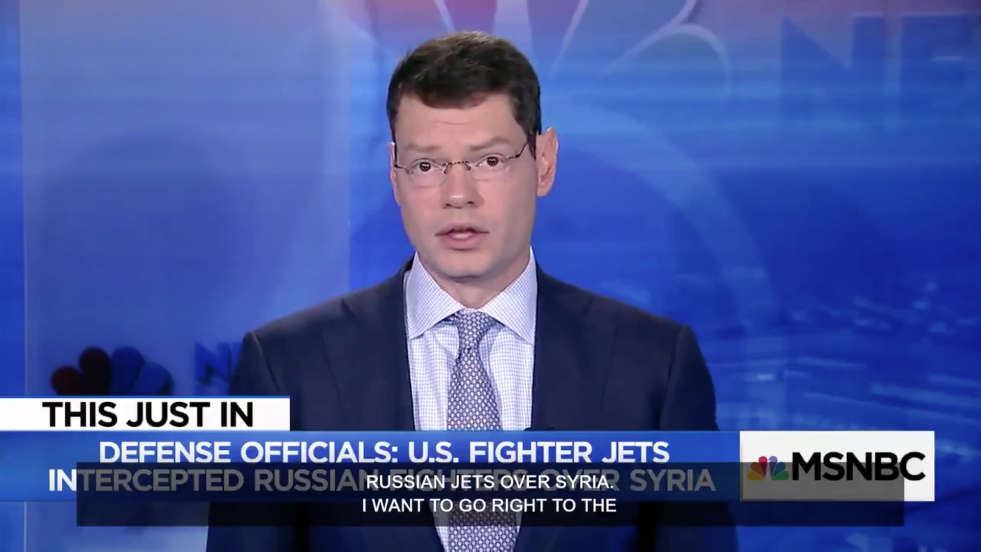 U.S. fighter jets intercepted Russian fighters over Syria.