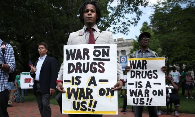 Activists at a June 17 rally in Washington, D.C. calling on President Obama to end the War on Drugs.