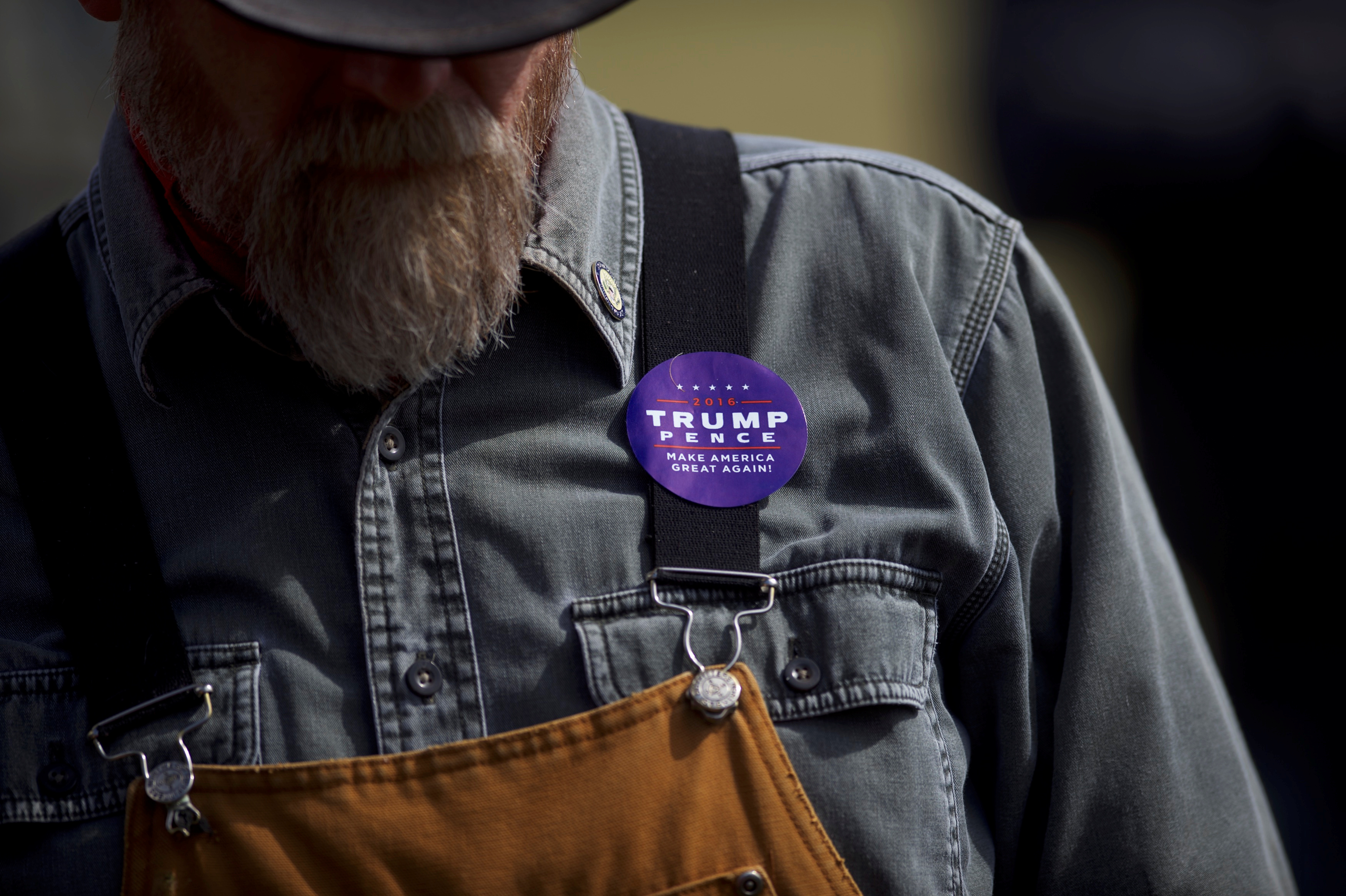 A Trump supporter in Pennsylvania.