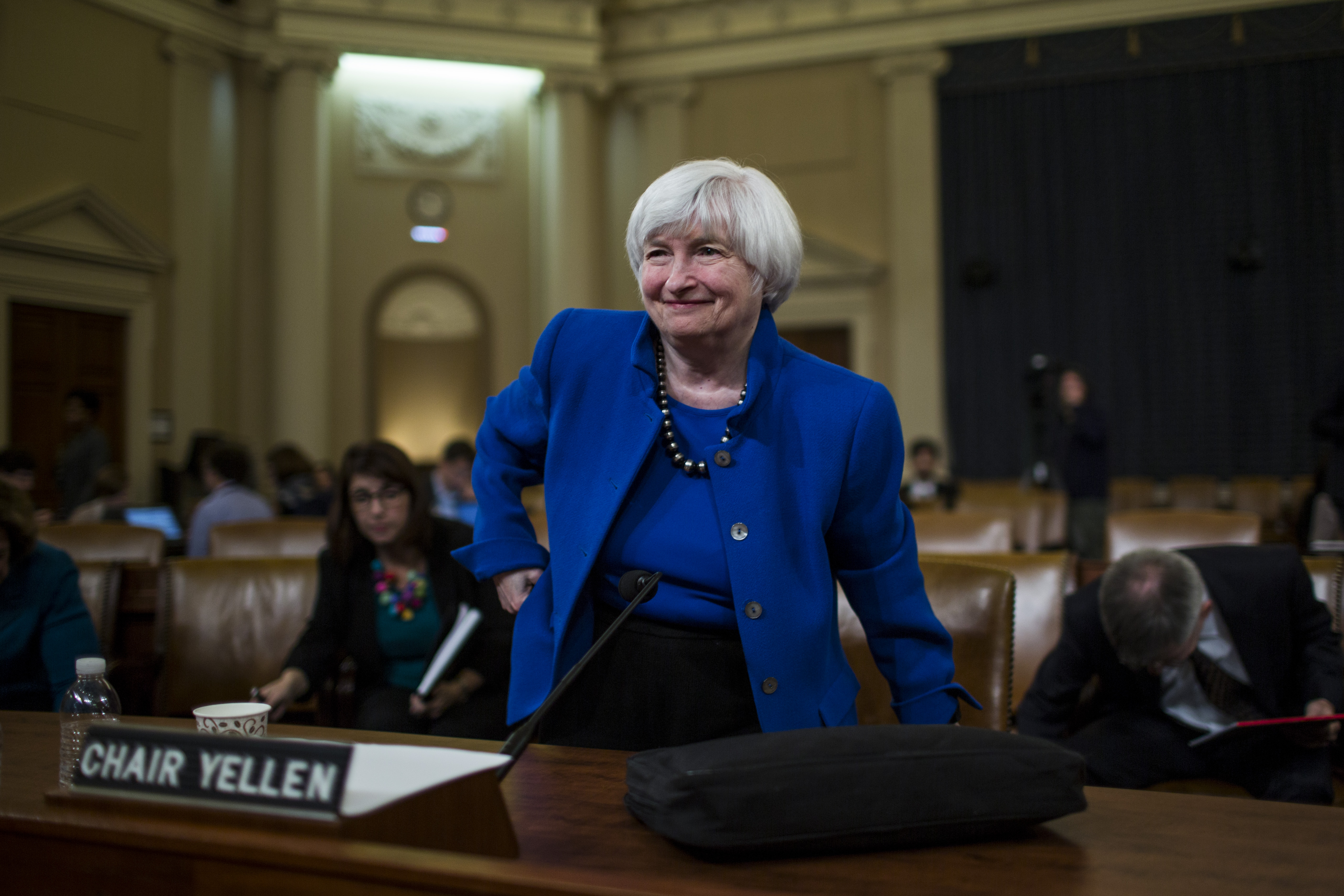 Janet Yellen on Capitol Hill