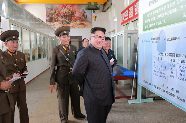 Kim Jong Un visits the Chemical Material Institute of the Academy of Defense Science