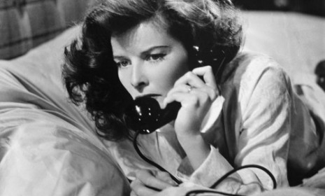 Katharine Hepburn: Ahead of the phone-in-bed curve.
