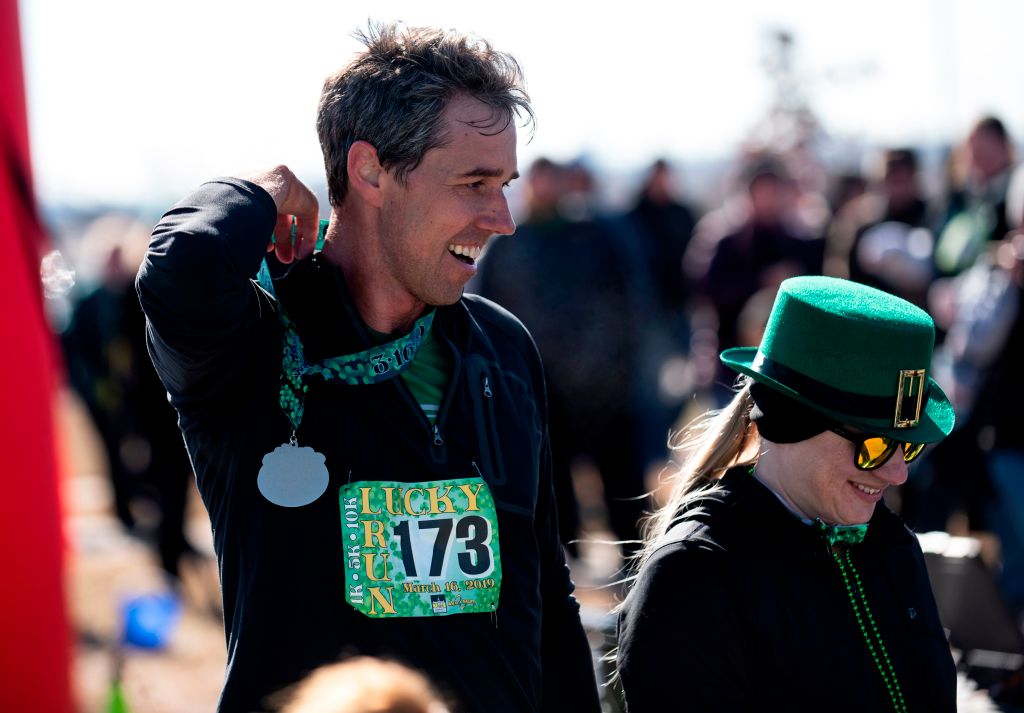 Beto O&#039;Rourke after a St. Patrick&#039;s Day run