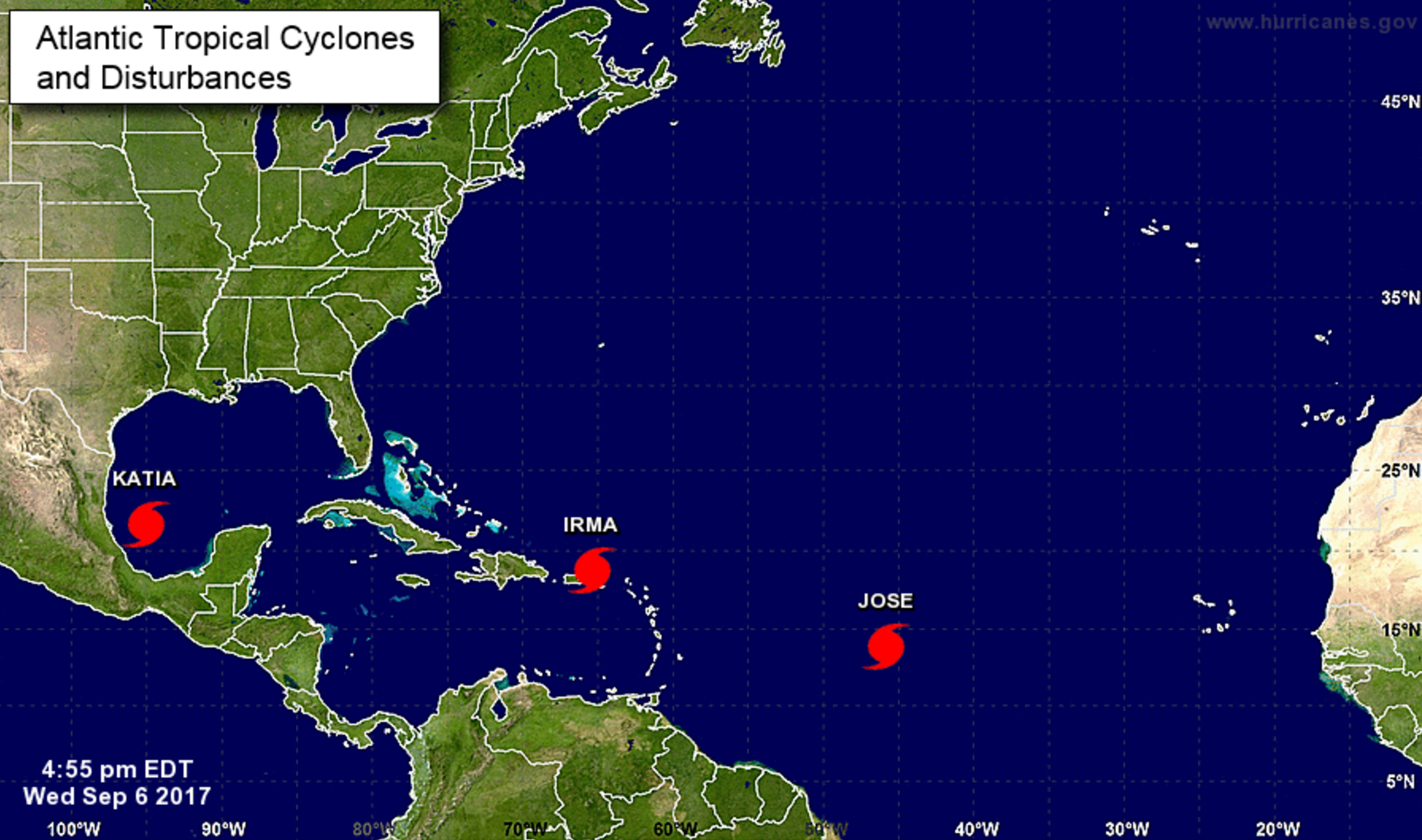Hurricanes Katia, Irma, and Jose.