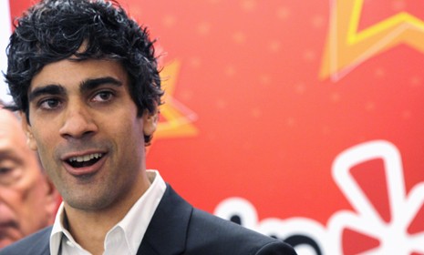 Yelp CEO Jeremy Stoppelman at Yelp&#039;s recently opened New York headquarters: The popular business review site is going public but critics say it may never make a profit. 