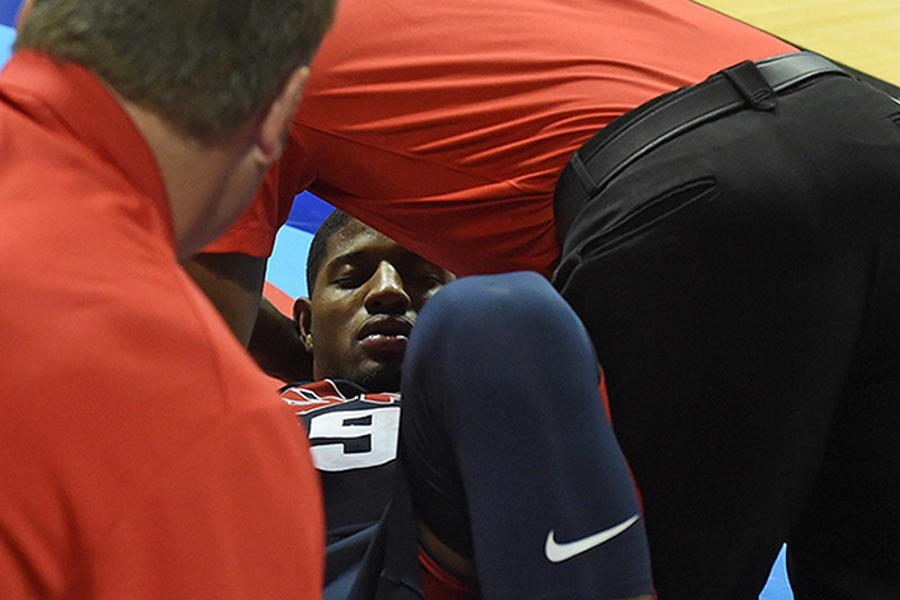 Following horrific Team USA leg injury, Paul George reportedly out for entire 2014-15 NBA season