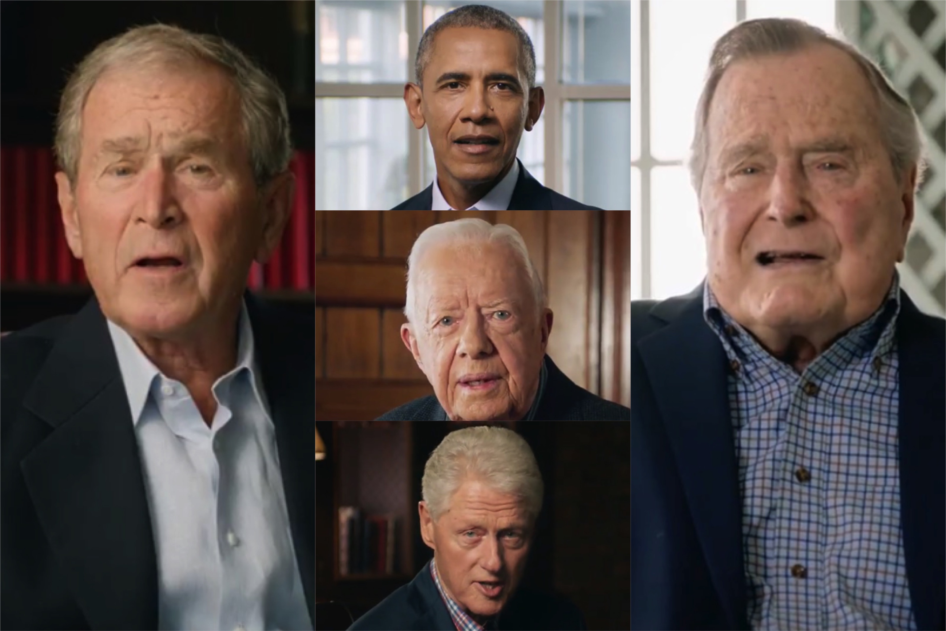 All 5 ex-U.S. presidents are pitching hurricane releif