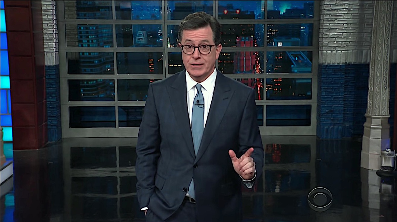 Stephen Colbert ribs Trump for bragging about the economy