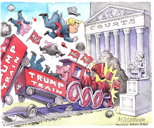 Political Cartoon U.S. Trump Supreme Court election loss