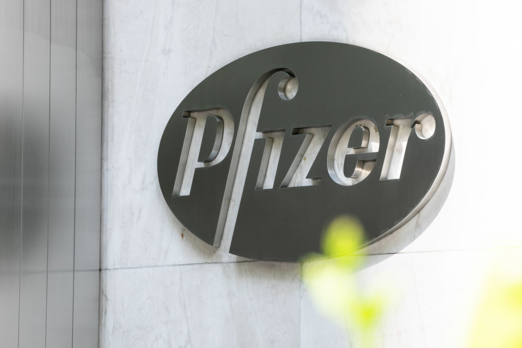 The Pfizer logo.