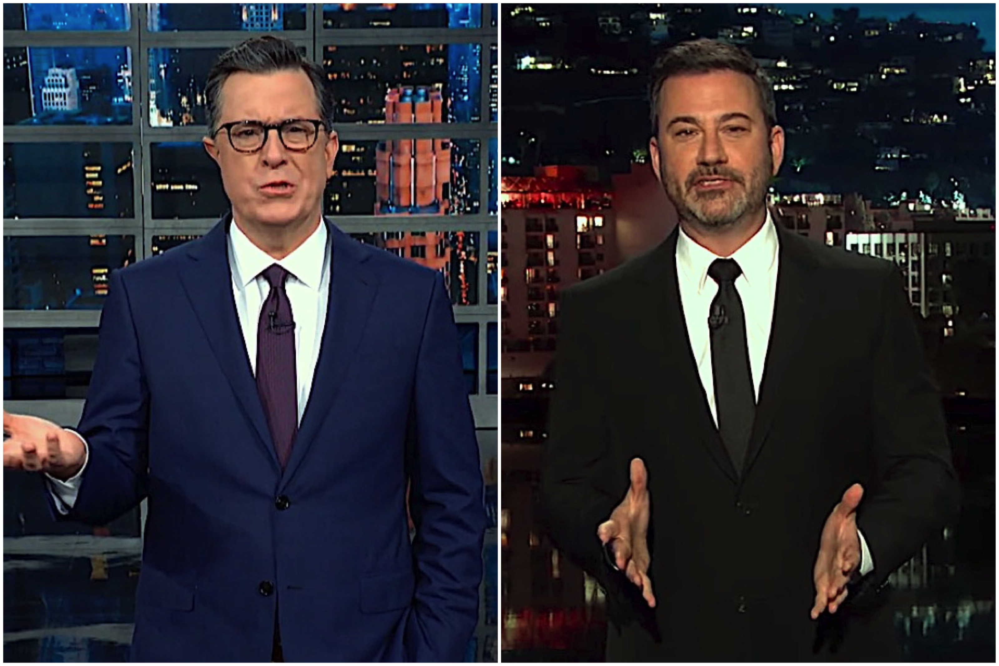 Stephen Colbert and Jimmy Kimmel on prayer