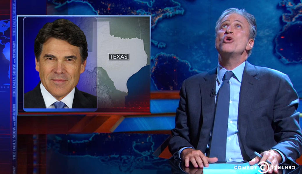 Jon Stewart really doesn&#039;t want Rick Perry to go to jail