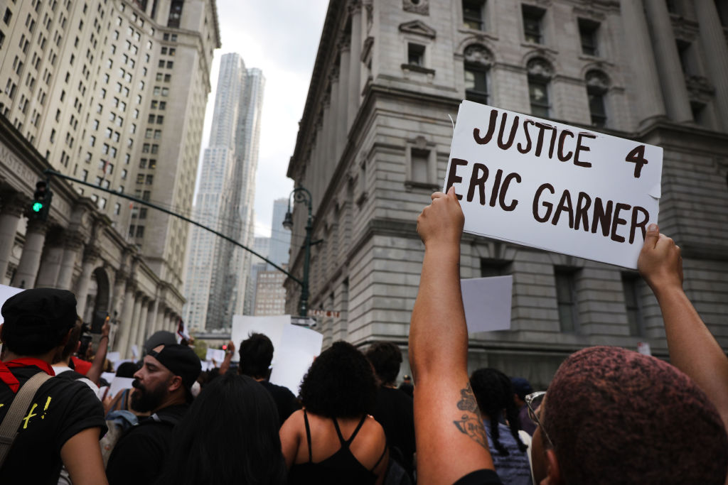 Protest on anniversary of Eric Garner&#039;s death.