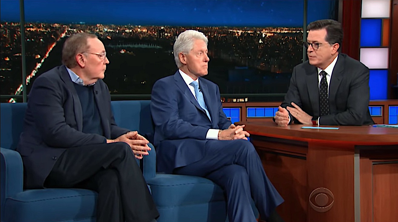 Stephen Colbert grills Bill Clinton
