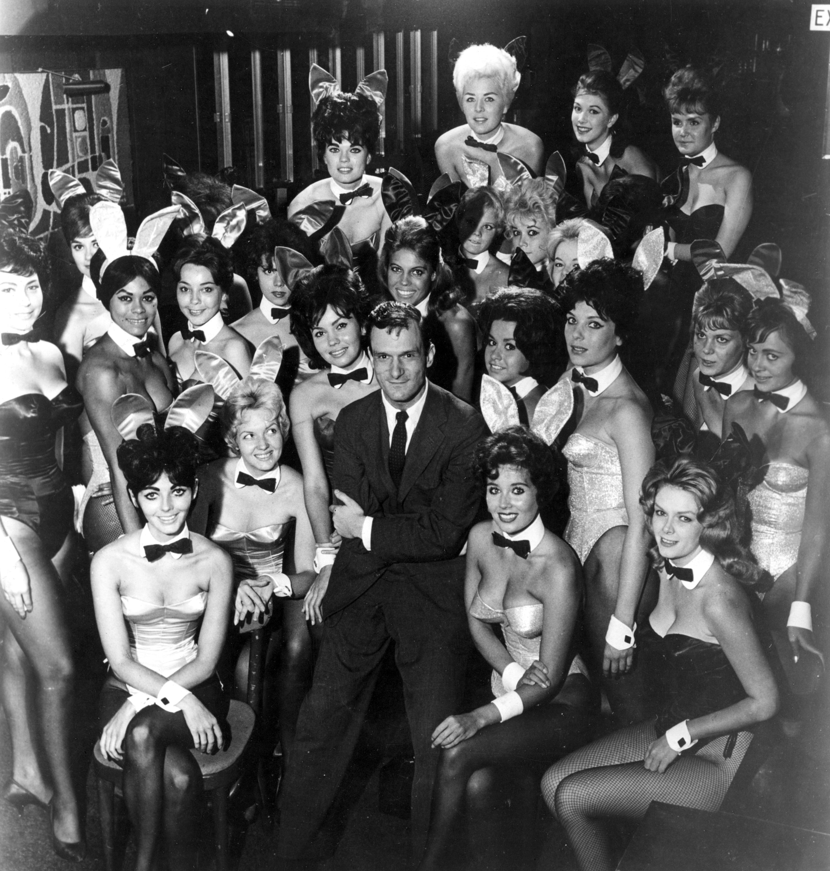 Hugh Hefner and bunny girls