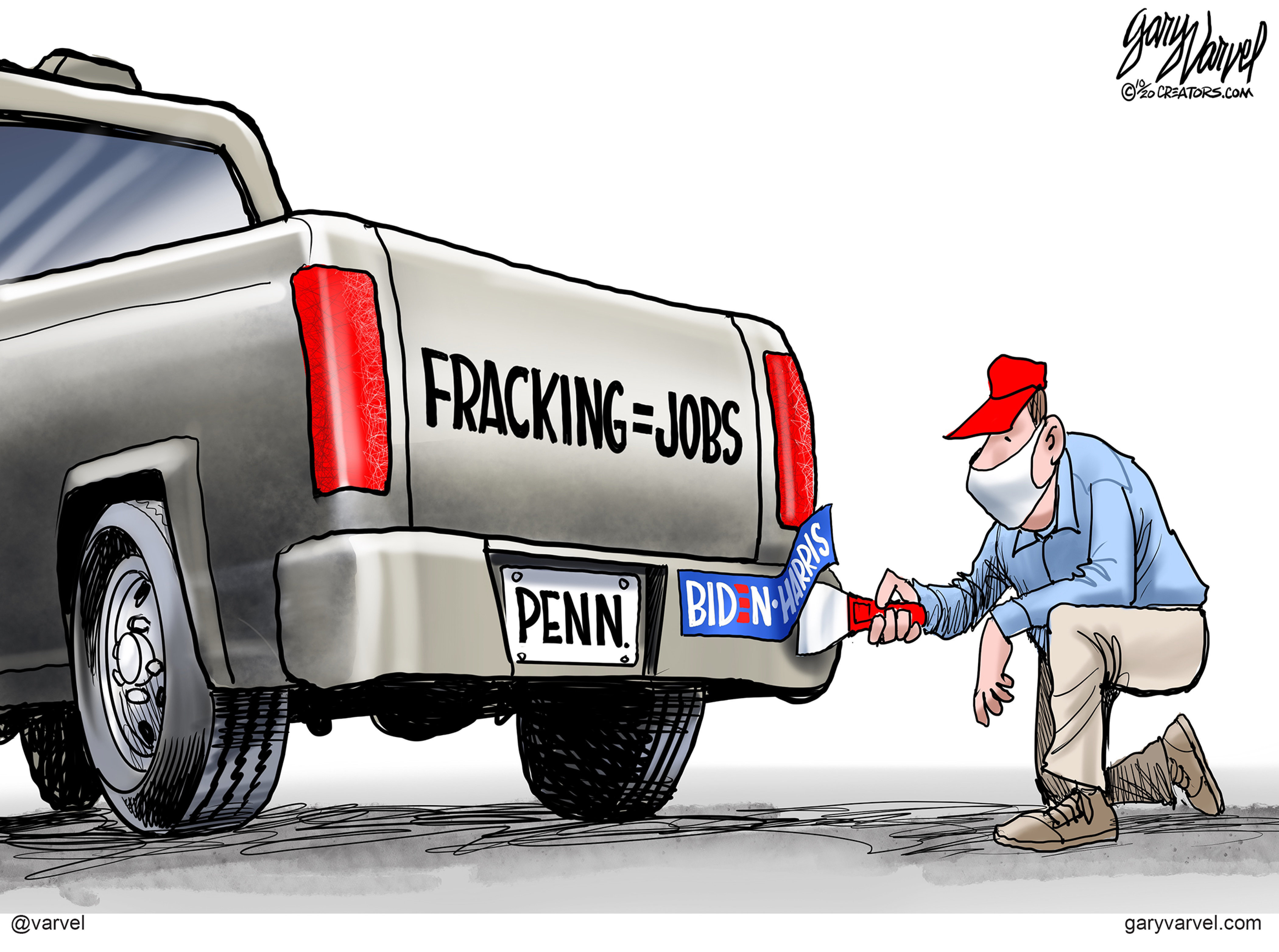 Political Cartoon U.S. Biden fracking Pennsylvania