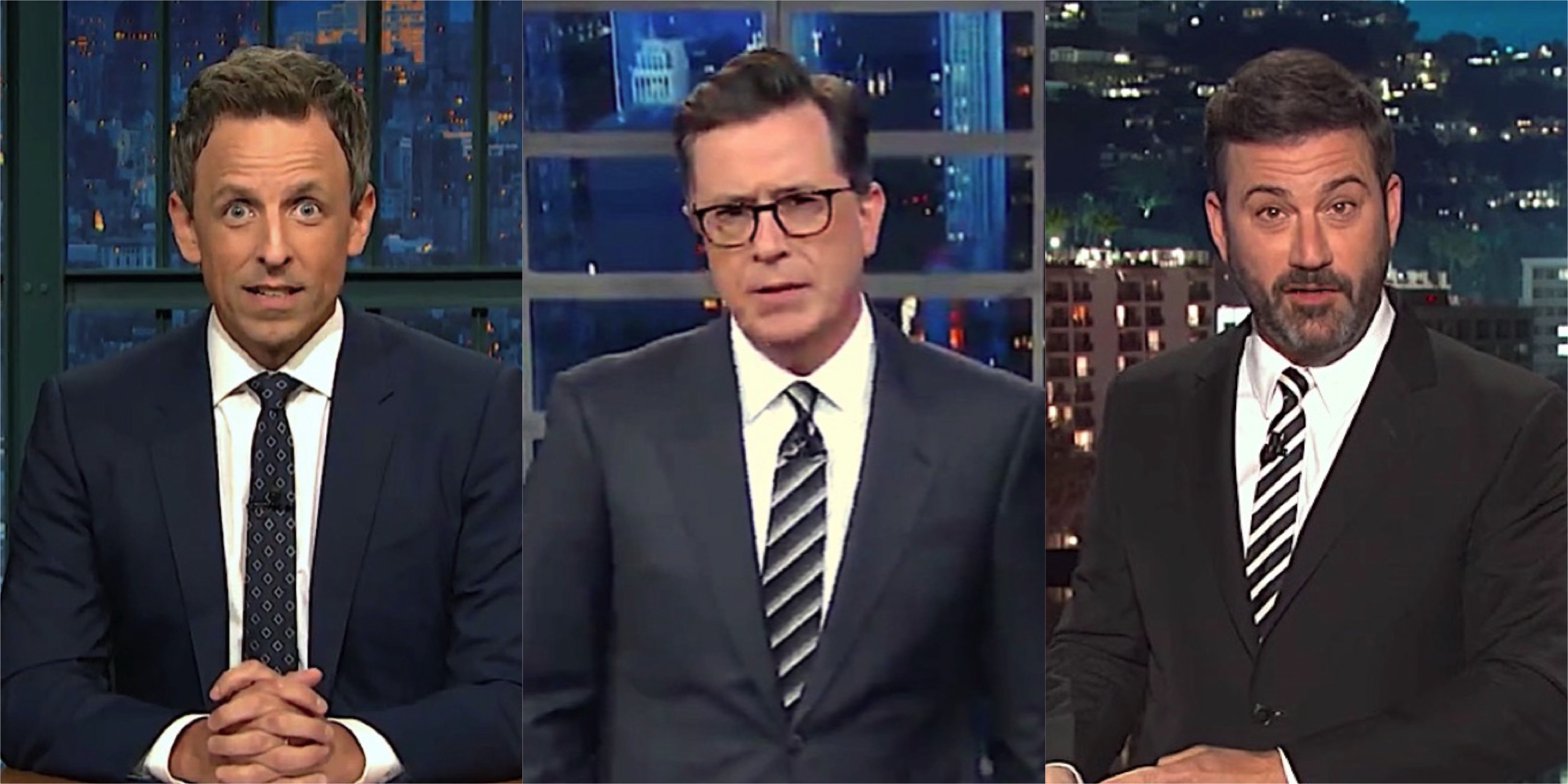 Late-night America is worried about Trump