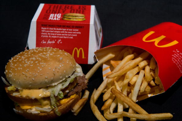 A McDonalds Big Mac and fries.