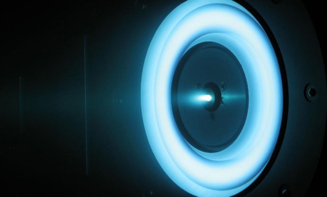 The cutting-edge solar-electric propulsion thruster in development at NASA. 