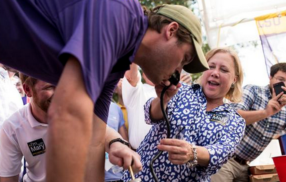 Landrieu&#039;s opponent slams her for helping out on keg stand