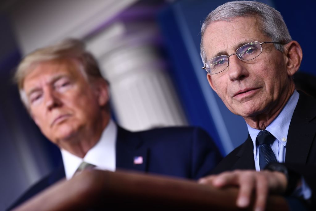 Donald Trump and Dr. Anthony Fauci.