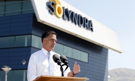 Mitt Romney made a surprise visit to failed energy company Solyndra, which received a massive federal loan, to drive home his message that President Obama has misused taxpayer dollars.