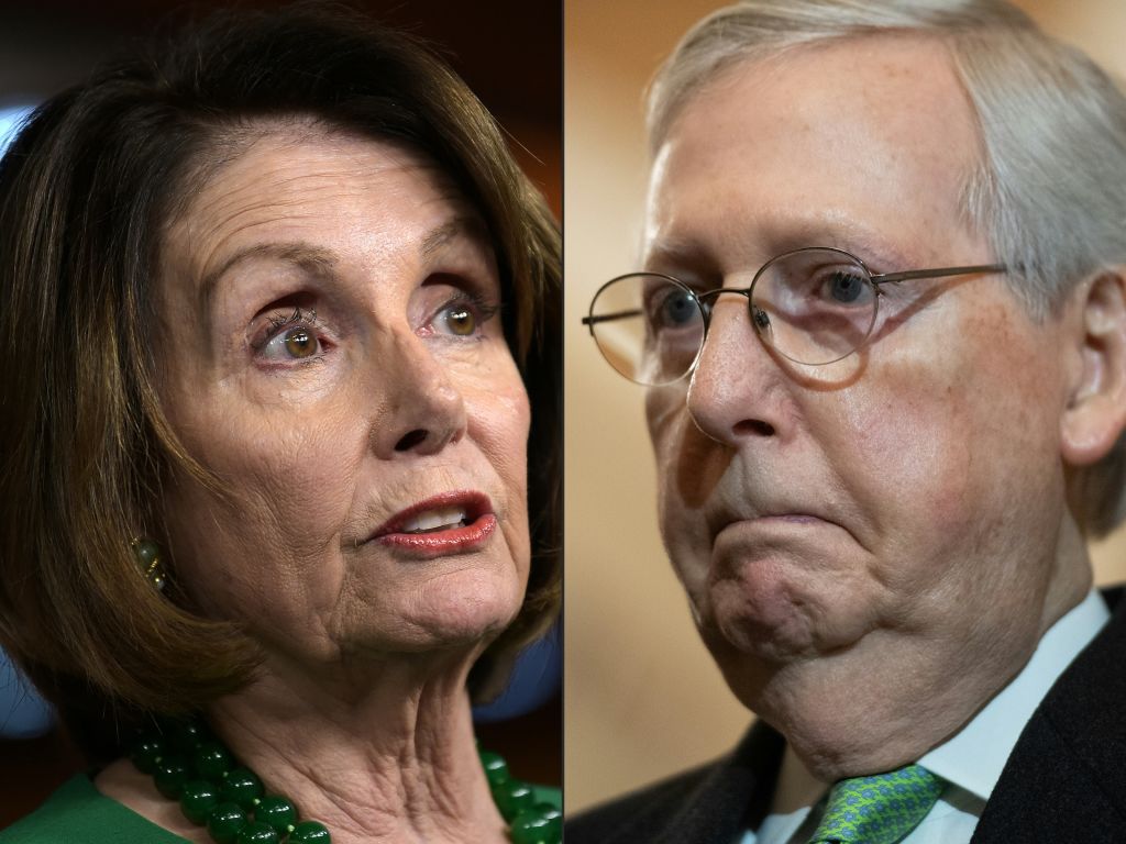 Nancy Pelosi and Mitch McConnell