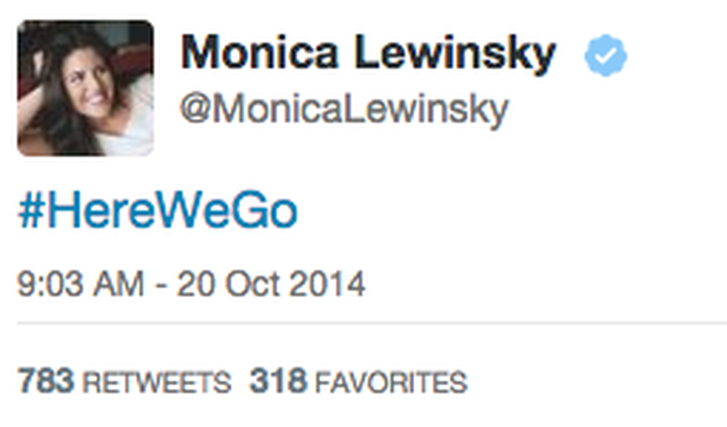 Monica Lewinsky has joined Twitter